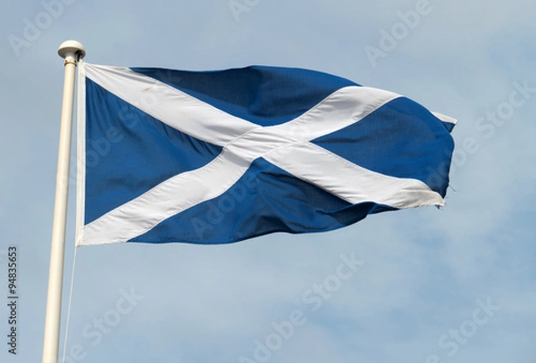 Obraz Scottish St. Andrews cross flag.