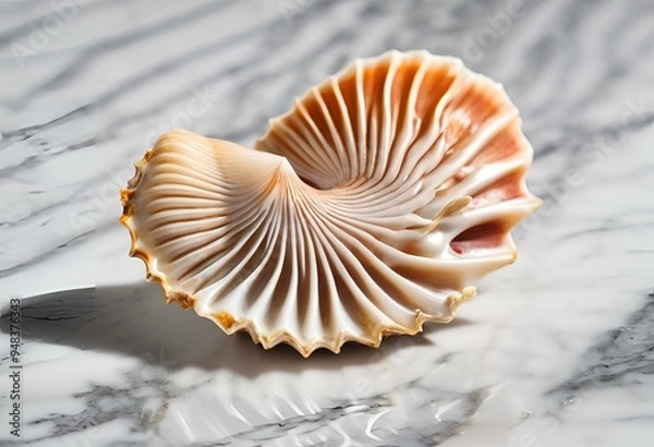Fototapeta Seashell are beautiful, used as decorations, have patterns and colors.