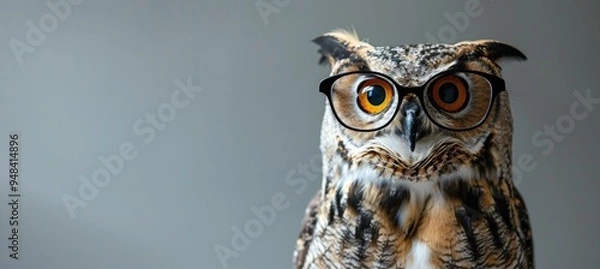 Obraz Owl Wearing Glasses