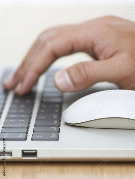 Fototapeta Engaging with AI, highlighting digital future and technological innovation.