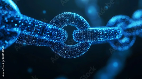 Fototapeta Blockchain data security, wallpaper, the security of all forms of transaction data technology