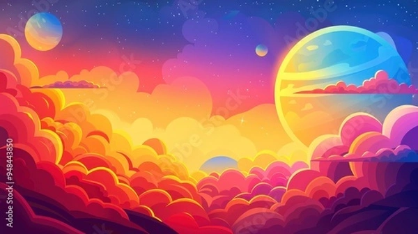 Fototapeta Dreamy Cosmic Cloudscape