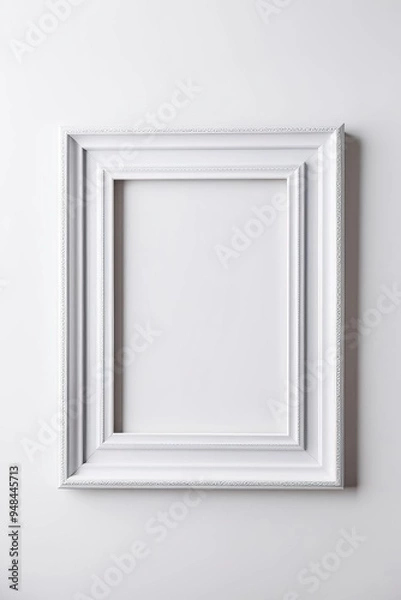 Fototapeta Ein Bilderrahmen Vor Einer Weißen Wand