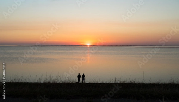 Obraz Sunset in Utersum on the island of Föhr