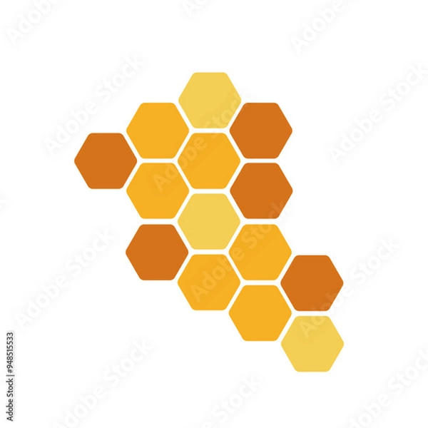 Fototapeta Honey Pot Elements Honeycomb