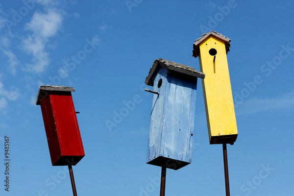 Obraz Trio of Birdhouses