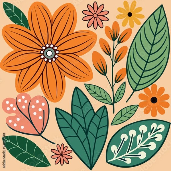 Obraz seamless background with flowers