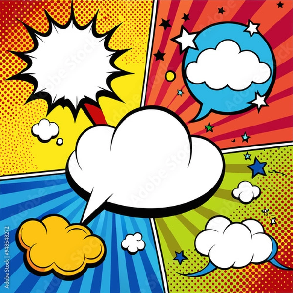 Obraz comic speech bubbles