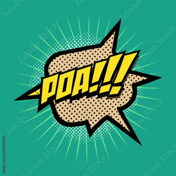 Obraz art comic book explosion