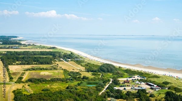 Obraz Föhr Island in Northern Germany from the air