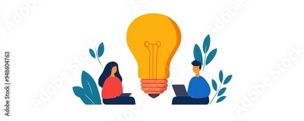 Fototapeta Innovation strategy framework, new product development