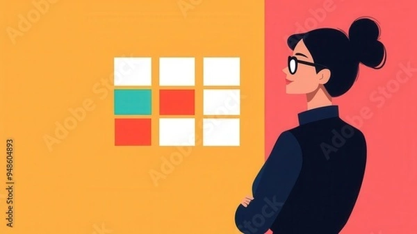 Fototapeta Scenario planning, risk assessment matrix