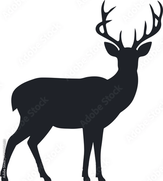 Obraz deer silhouette vector