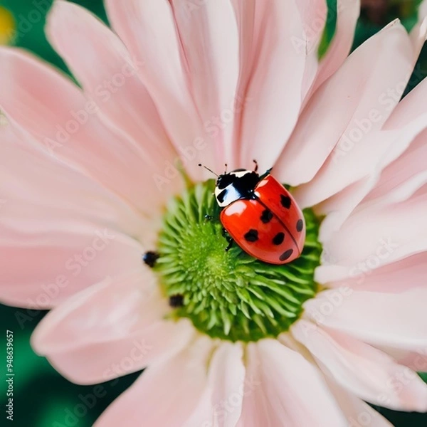 Fototapeta ladybug on flower
