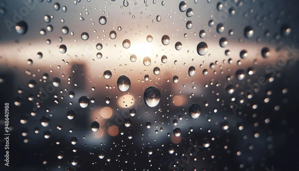 Fototapeta Raindrops on a window glass