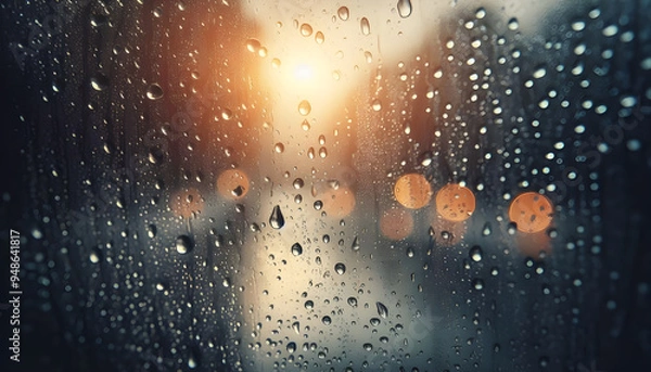 Obraz Raindrops on a window glass