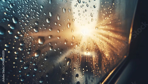 Obraz Raindrops on a window glass