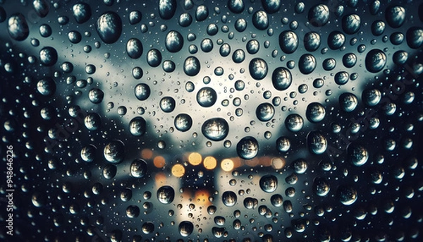 Obraz Raindrops on a window glass