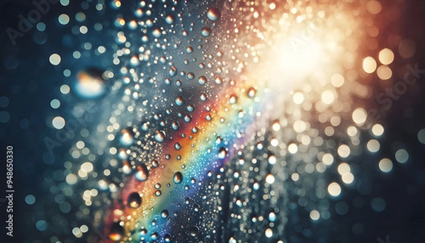 Obraz Raindrops on a window glass