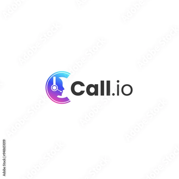 Fototapeta Call.io Modern Logo Vector