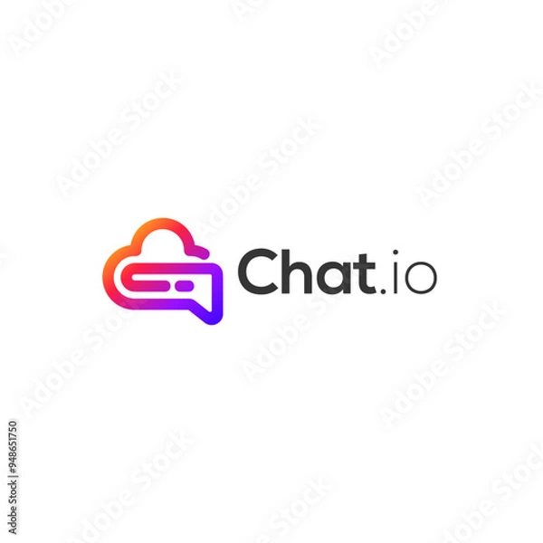 Fototapeta Chat.io Modern Logo Vector
