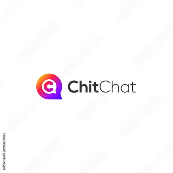 Fototapeta ChitChat Modern Logo Vector