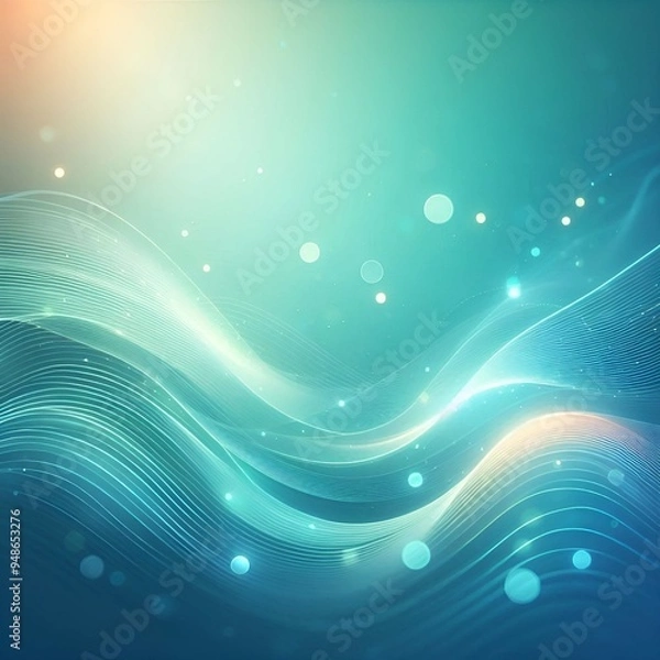 Fototapeta Colorful digital wavy line abstract background ai generative