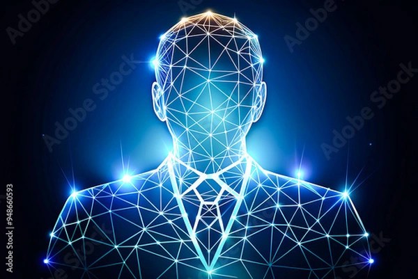Fototapeta Cogwheel gears abstract background business technology. Human head profile with multimedia icons. Social networking idea. Two hands connect the gears the details.