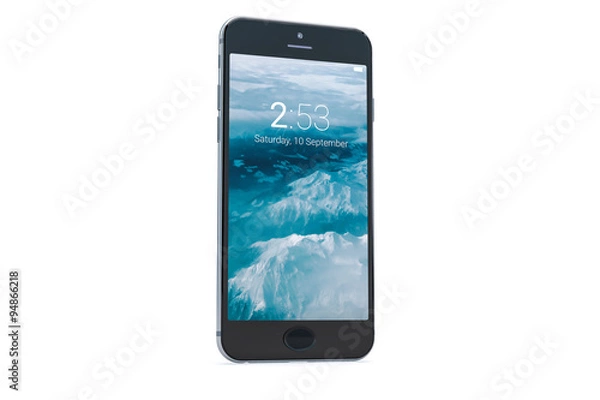 Obraz 3D Isolated Black Phone Background.