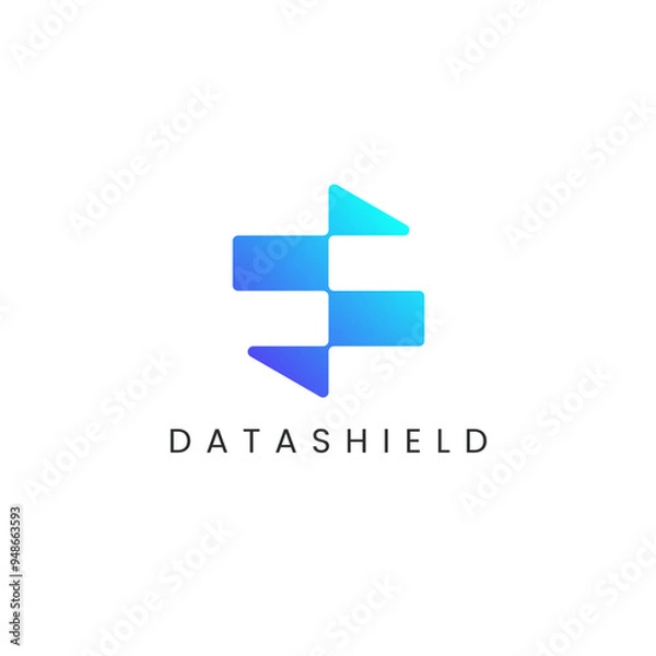 Fototapeta Data Shield Modern Logo Vector