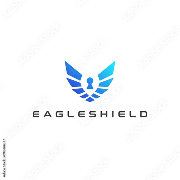 Fototapeta Eagle Shield Modern Logo Vector