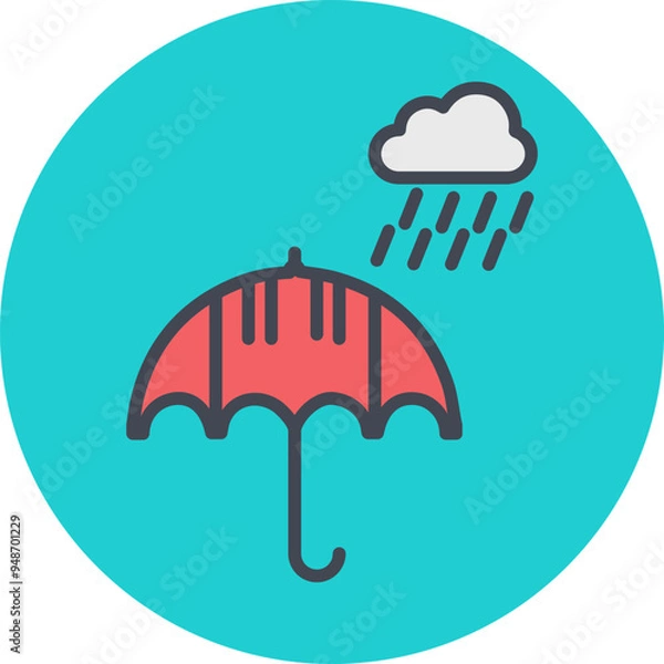 Fototapeta Umbrella Vector Icon