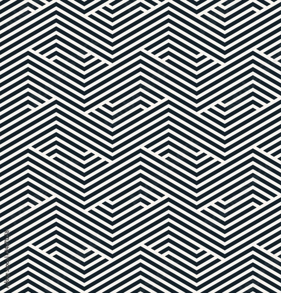 Obraz seamless monochrome striped geometric pattern