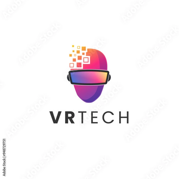 Fototapeta VR Tech Modern Logo Vector