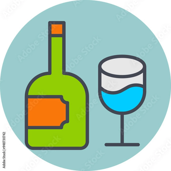Obraz Wine Vector Icon