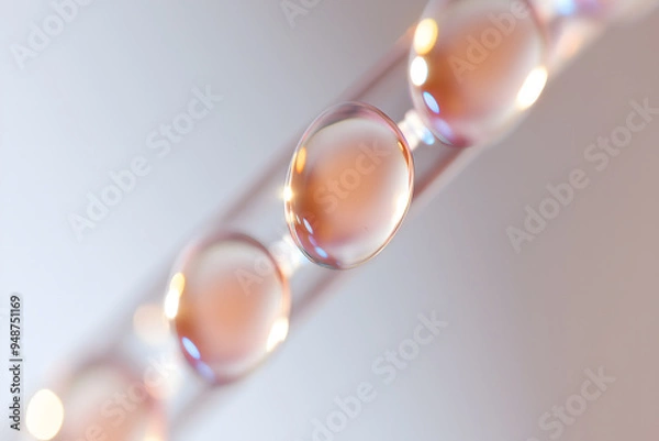 Fototapeta Ultra-Realistic Raw Butylene Glycol Texture on Clean White Background
