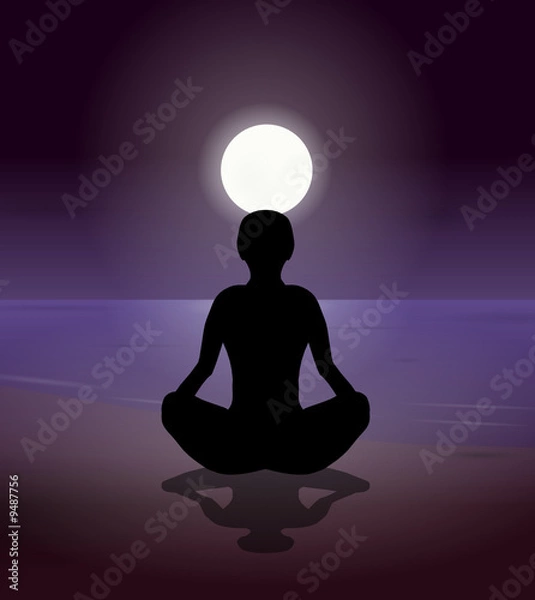 Obraz Méditation devant la lune