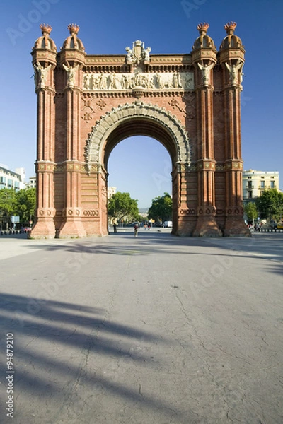 Fototapeta Arc de Triumf: L'Arc de Triumph, by Josep Vilaseca I Casanovas, in Barcelona, Spain was built in 1888 as part of the Universal Exposition
