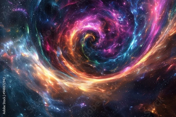 Obraz spiral galaxy in space