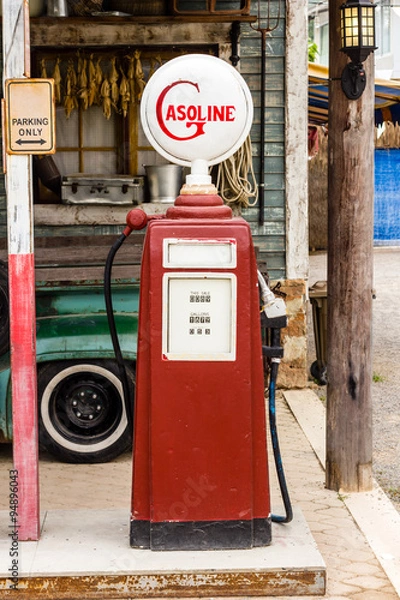 Obraz vintage gas pump