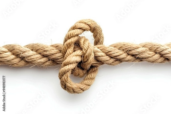 Fototapeta A close up of a rope with a knot