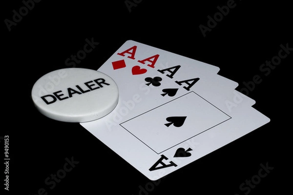Obraz Aces and dealer mark.