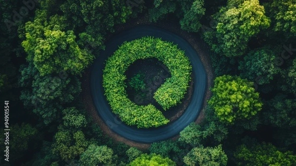 Fototapeta Concepts of the circular economy, sustainable business development, and the green economy
