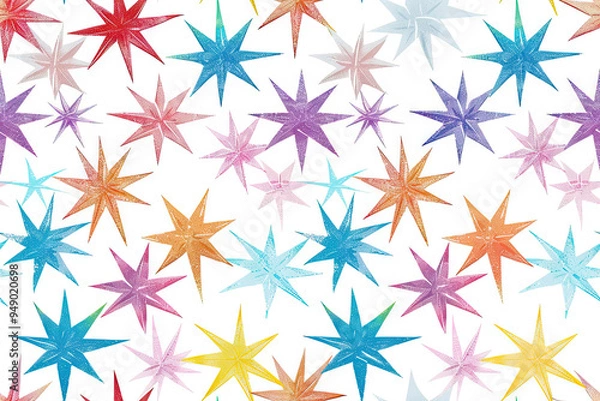 Fototapeta Stars on a white background