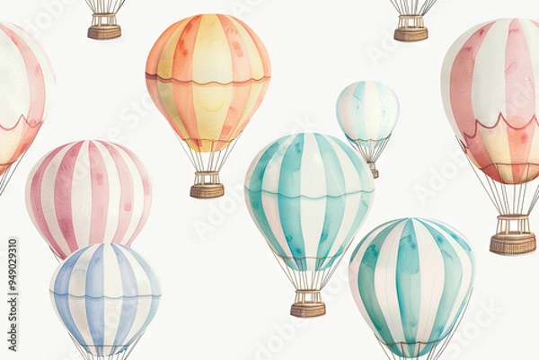 Obraz Pattern with flying balloons 