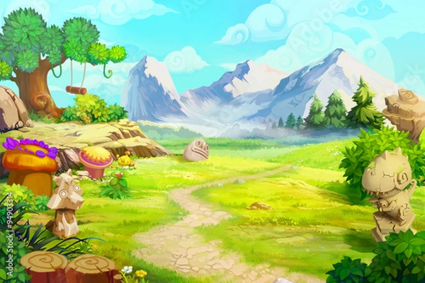 Obraz Rough Path to the Mountain - Scene Design