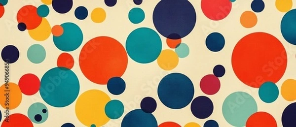 Fototapeta A colorful pattern of many different colored circles