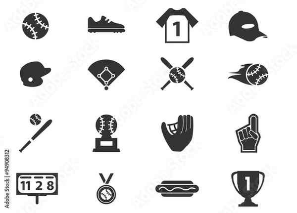 Obraz Baseball Icons