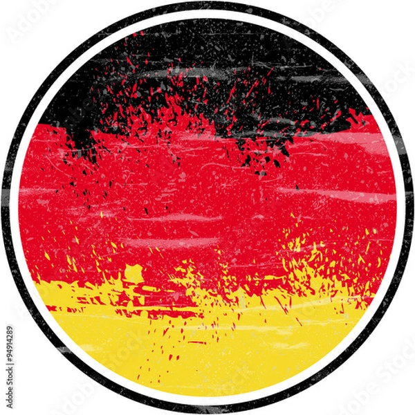 Obraz Germany Flag, Grunge and Splash Design