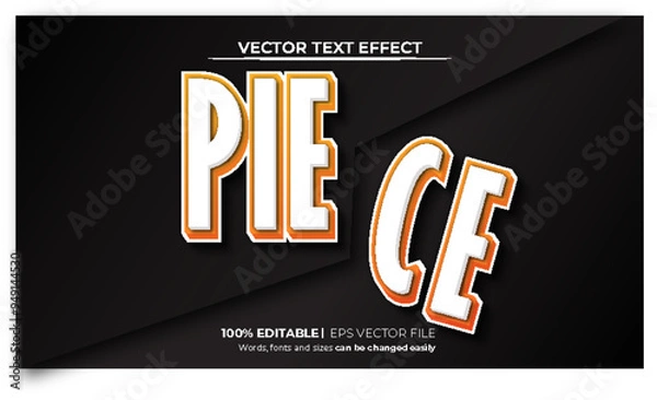 Obraz Editable text effect piece text style